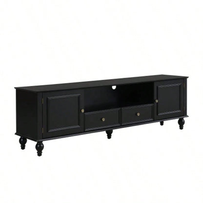 U - Can 70.9 Modern TV Stand TVs up to 80 Inches, Entertainment Center with Open Compartment, TV Storage Cabinet with 2 Drawers, 2 Cabinets and 5 Solid Living room