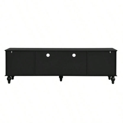 U - Can 70.9 Modern TV Stand TVs up to 80 Inches, Entertainment Center with Open Compartment, TV Storage Cabinet with 2 Drawers, 2 Cabinets and 5 Solid Living room