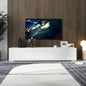 Modern Black TV Stand, 20 Colors LED TV Stand/Remote Control Lights