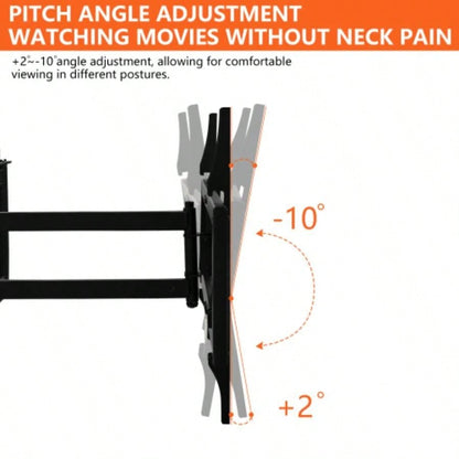 TV Wall Mount Bracket, 40 - 120 Inch TV, with Rotation and Tilt Functions, Full - motion TV Wall Mount, Adjustable Dual, Distance from Wall 70 - 1016 mm, Maximum VESA 800*400 mm, 132lbs