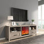 70.08 Inch Length Black TV Stand Living Room and Bedroom, with 2 Drawers and 4 High - Capacity Storage Compartment, Suitable fireplace