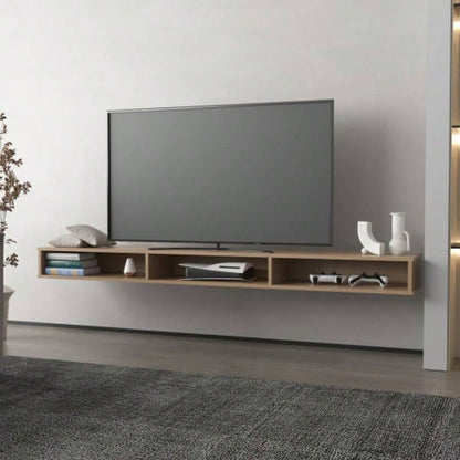 Manter Wall - Mounted Tv Stand, Living Room, Macadamia
