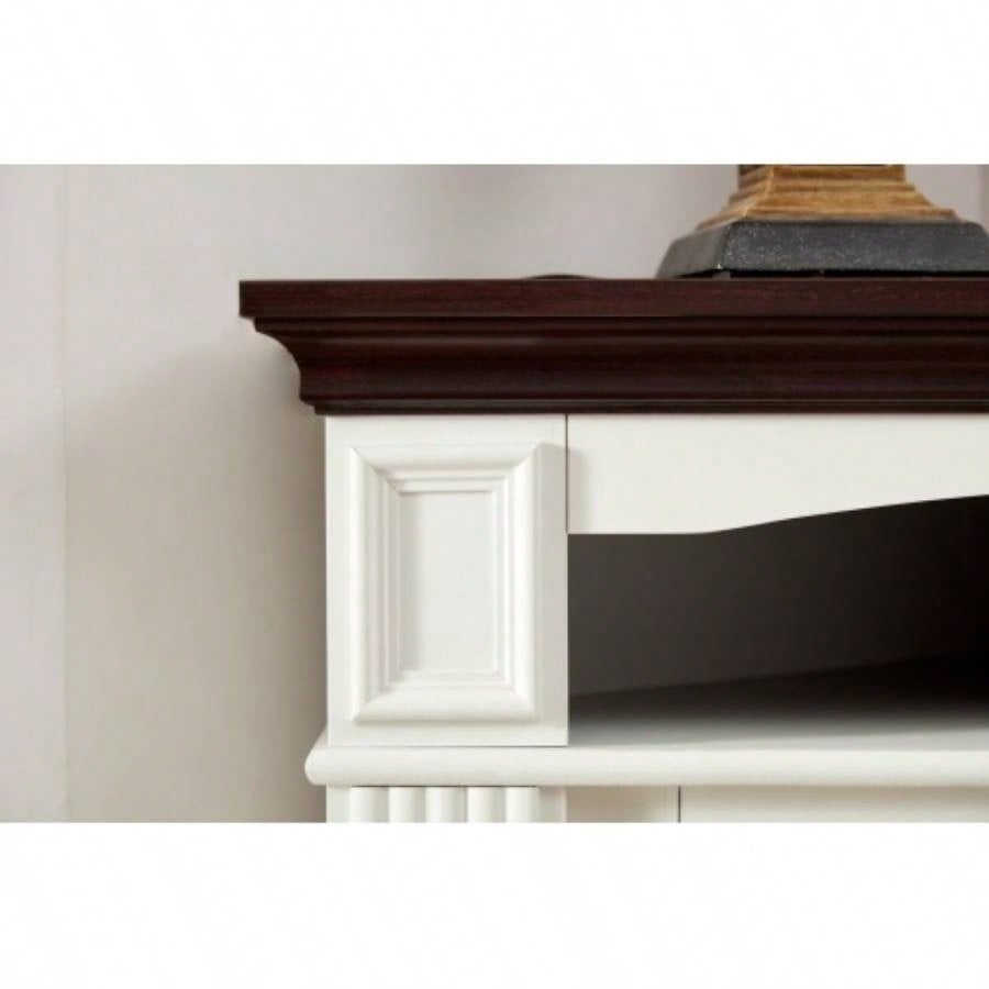 Farmhouse Style Fireplace TV Stand 70 - inch TV Fireplace TV Stand Living Room or Bedroom Storage