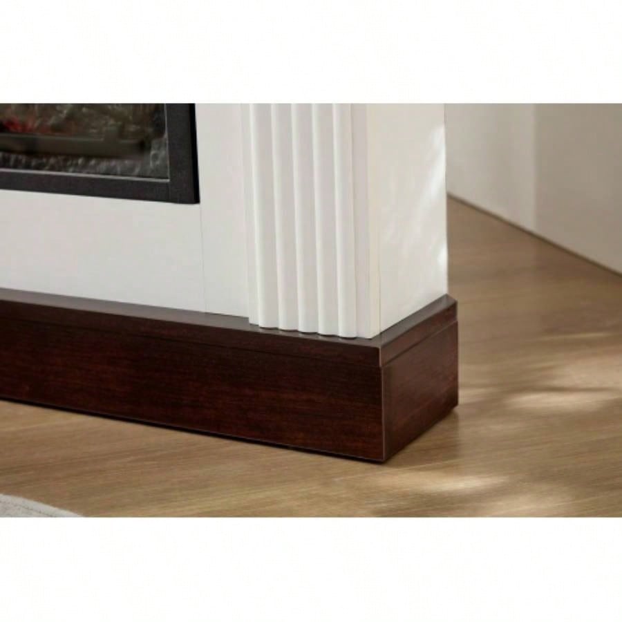 Farmhouse Style Fireplace TV Stand 70 - inch TV Fireplace TV Stand Living Room or Bedroom Storage