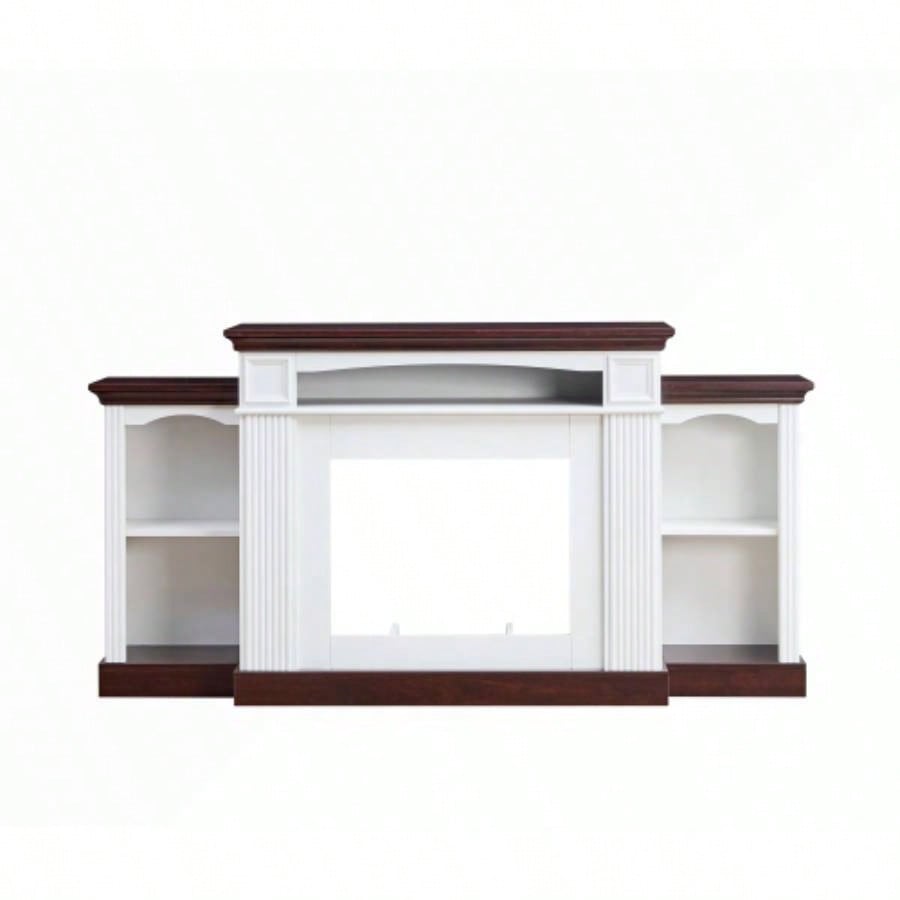 Farmhouse Style Fireplace TV Stand 70 - inch TV Fireplace TV Stand Living Room or Bedroom Storage