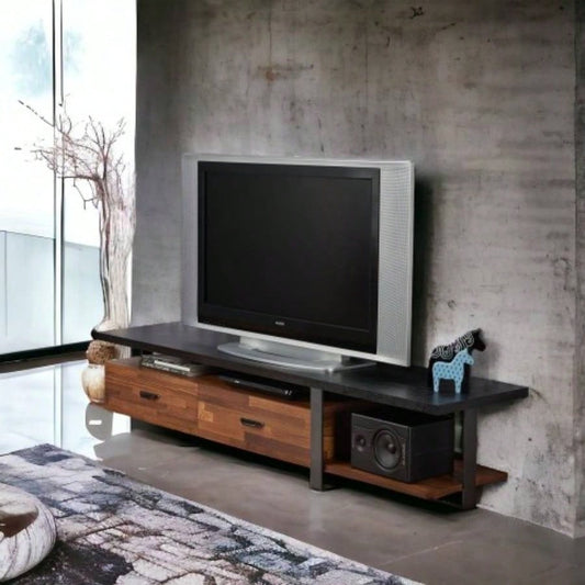 Elling Walnut Black TV Stand
