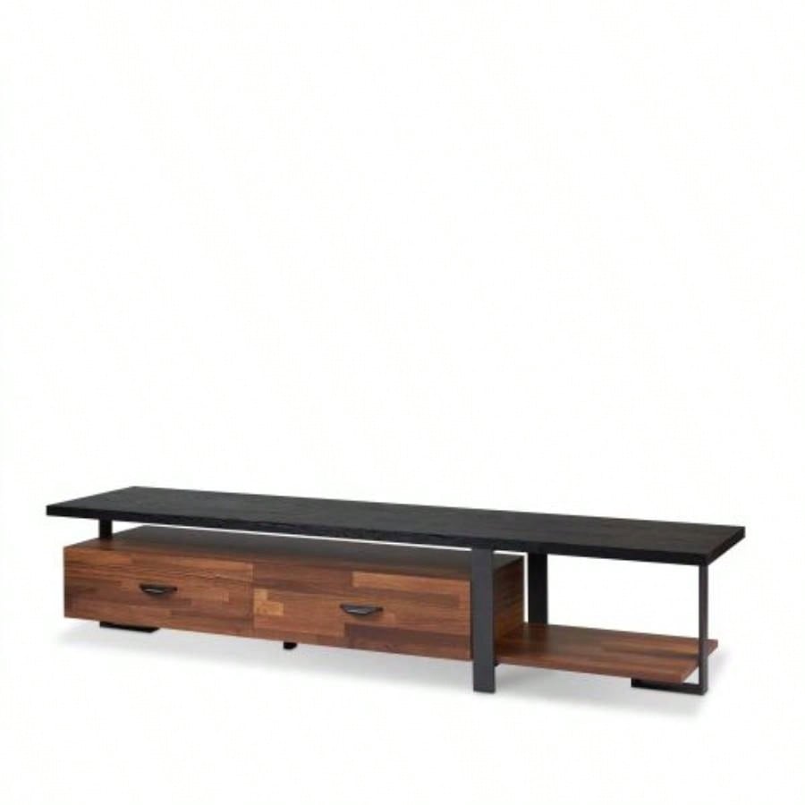 Elling Walnut Black TV Stand