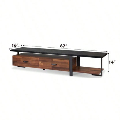 Elling Walnut Black TV Stand
