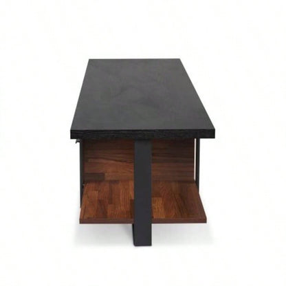 Elling Walnut Black TV Stand