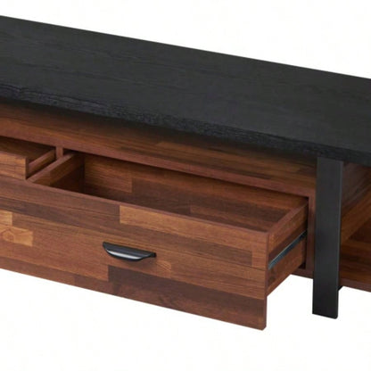 Elling Walnut Black TV Stand
