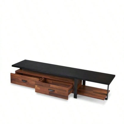 Elling Walnut Black TV Stand