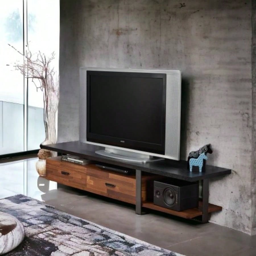 Elling Walnut Black TV Stand
