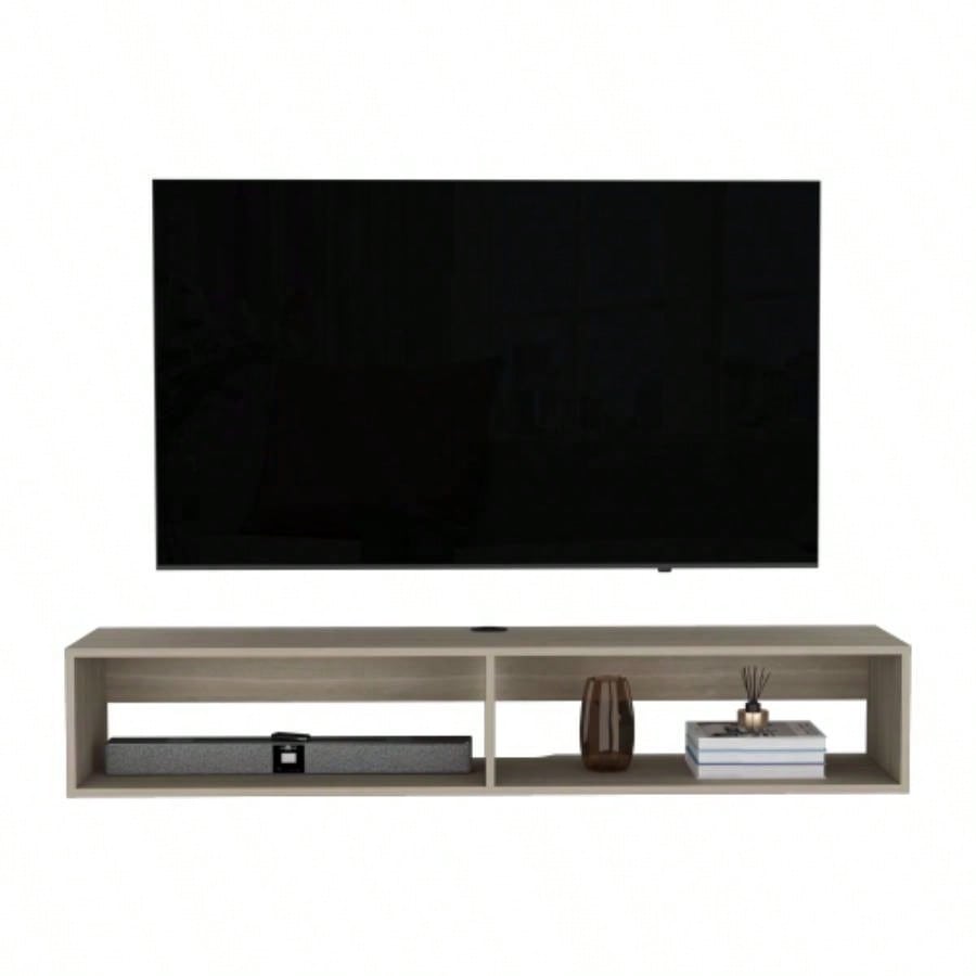 Floating Tv Stand Moore, Living Room, White Oak