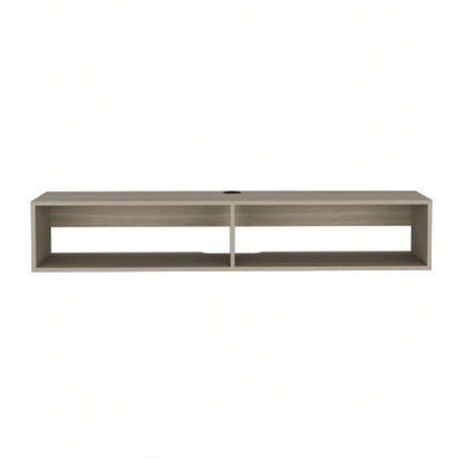 Floating Tv Stand Moore, Living Room, White Oak