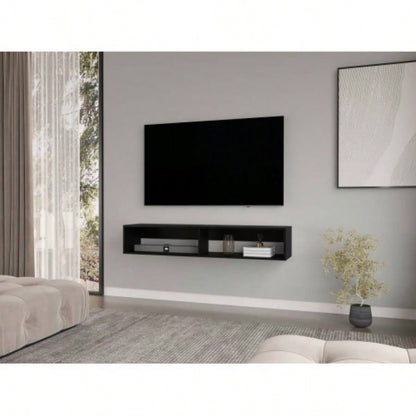 Floating Tv Stand Moore, Living Room, White Oak