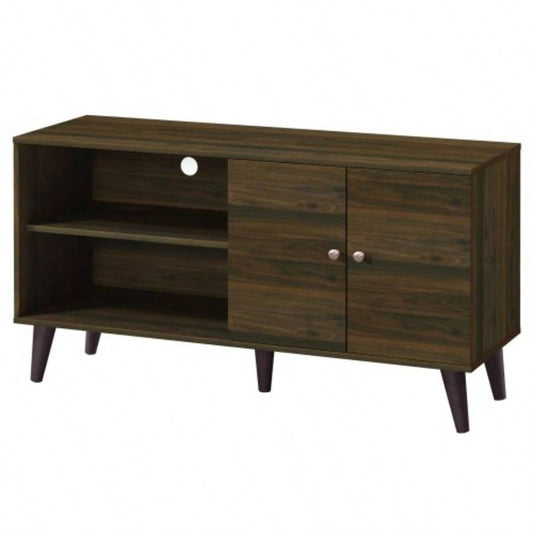 Amidon TV Stand TVs up to 47.3 with 2 Storage Shelves 1 Cabinet, Modern Entertainment Centre TV in Living Room in Walnut