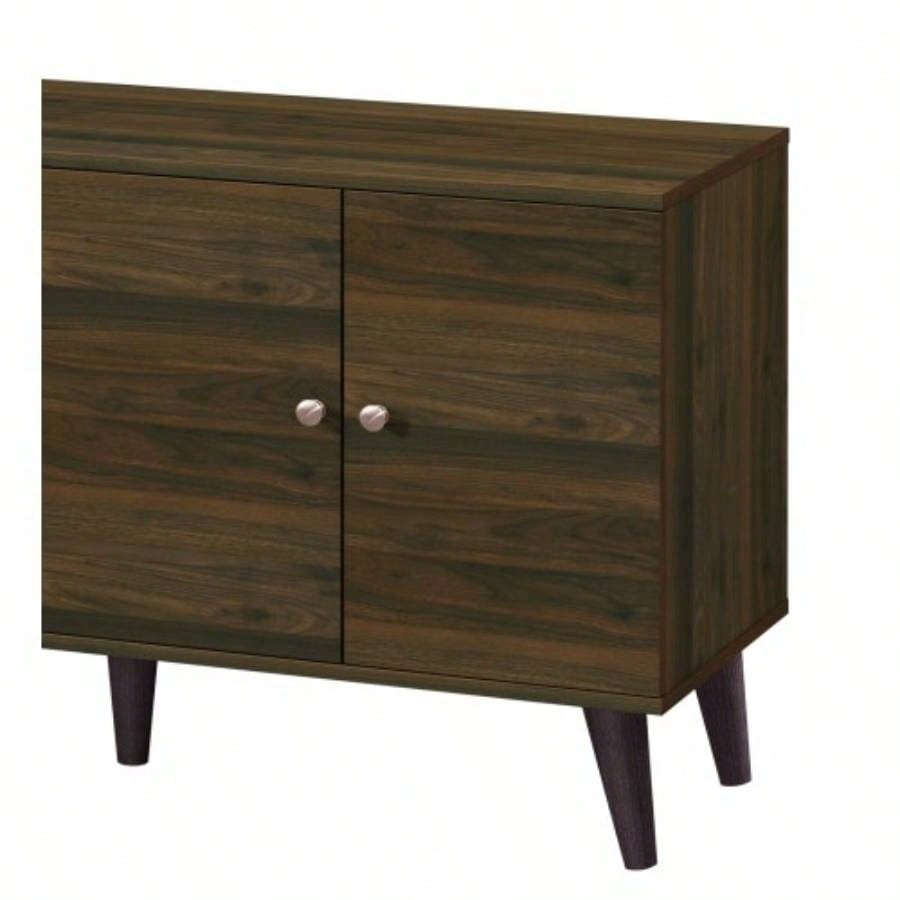 Amidon TV Stand TVs up to 47.3 with 2 Storage Shelves 1 Cabinet, Modern Entertainment Centre TV in Living Room in Walnut