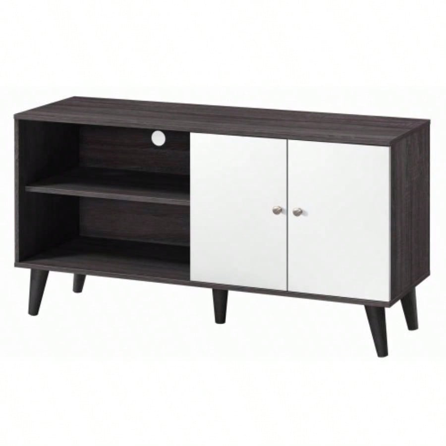 Amidon TV Stand TVs up to 47.3 with 2 Storage Shelves 1 Cabinet, Modern Entertainment Centre TV in Living Room in Walnut