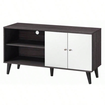 Amidon TV Stand TVs up to 47.3 with 2 Storage Shelves 1 Cabinet, Modern Entertainment Centre TV in Living Room in Walnut
