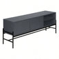Tv Stand, 60 Inch, Console, Media Entertainment Center, Storage Cabinet, Living Room, Bedroom, Laminate, Black Metal, Contemporary, Modern