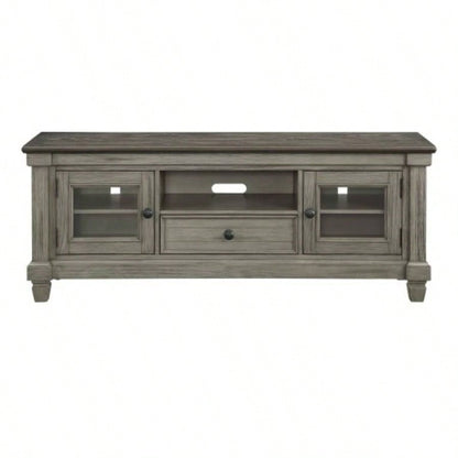 TV Stand Faux Marble Top and Shelves Living Room Furniture 1pc, Black Metal TV Console Table/Sofa Table