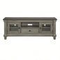TV Stand Faux Marble Top and Shelves Living Room Furniture 1pc, Black Metal TV Console Table/Sofa Table