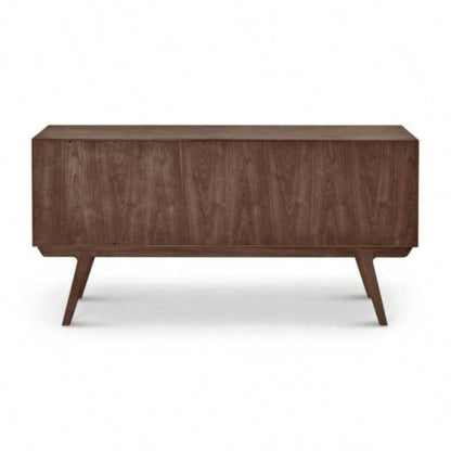 Strathcona Contemporary Walnut Wood Media Cabinet/ Solid Walnut