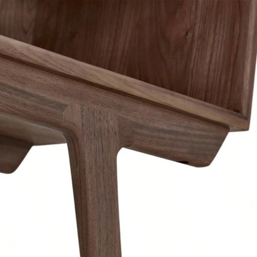 Strathcona Contemporary Walnut Wood Media Cabinet/ Solid Walnut