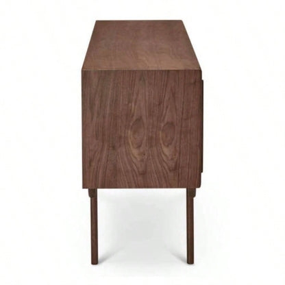 Strathcona Contemporary Walnut Wood Media Cabinet/ Solid Walnut