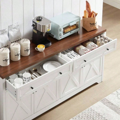 61 inch TV stand living room, multifunctional combination TV stand, large capacity storage cabinet, can be used in living room, bedroom, office area, 61.3Lx 15x 29.8H
