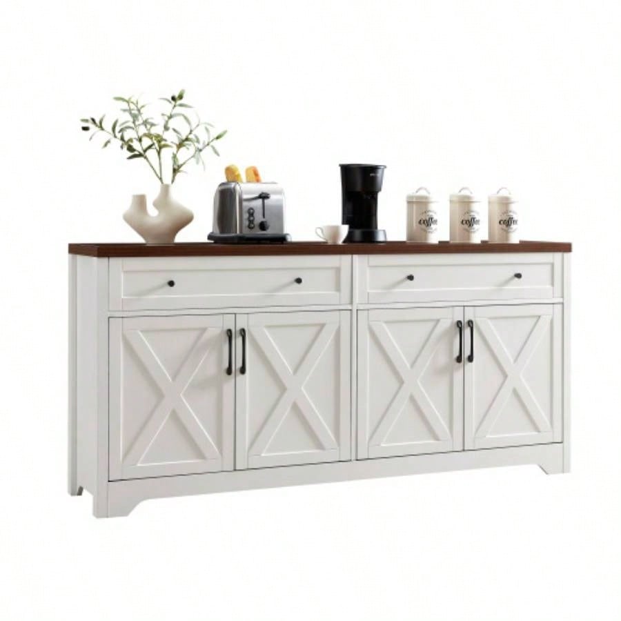 61 inch TV stand living room, multifunctional combination TV stand, large capacity storage cabinet, can be used in living room, bedroom, office area, 61.3Lx 15x 29.8H