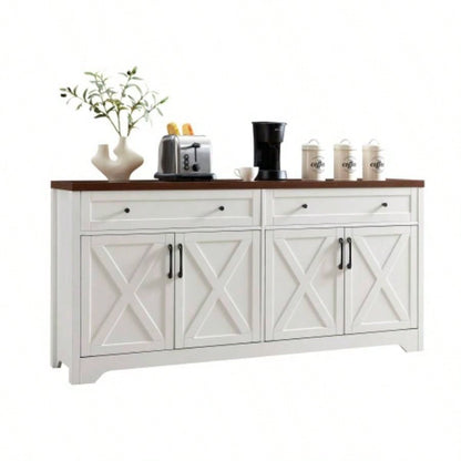 61 inch TV stand living room, multifunctional combination TV stand, large capacity storage cabinet, can be used in living room, bedroom, office area, 61.3Lx 15x 29.8H
