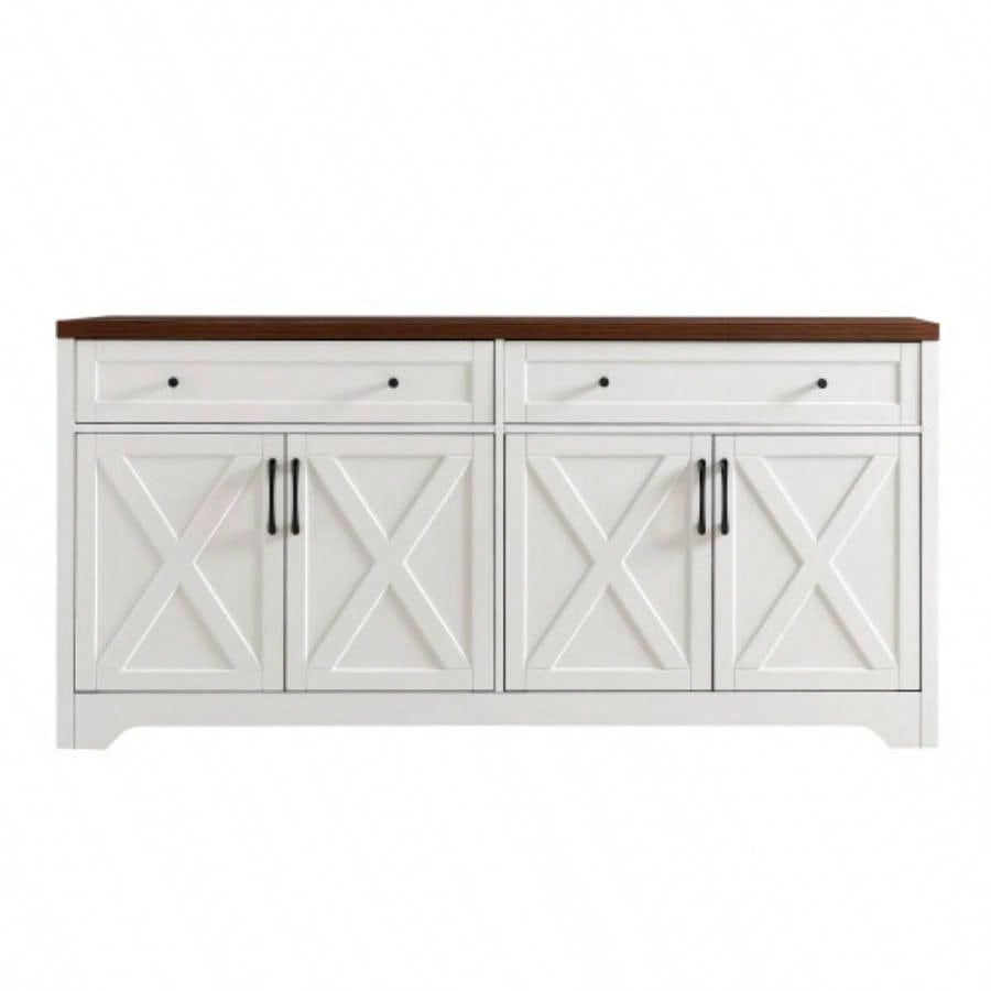 61 inch TV stand living room, multifunctional combination TV stand, large capacity storage cabinet, can be used in living room, bedroom, office area, 61.3Lx 15x 29.8H