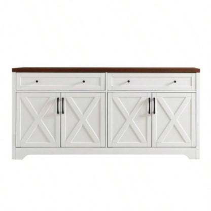 61 inch TV stand living room, multifunctional combination TV stand, large capacity storage cabinet, can be used in living room, bedroom, office area, 61.3Lx 15x 29.8H