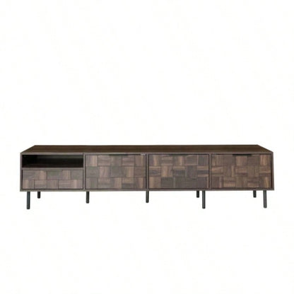 78 Mid Modern TV Stand 65+ Inch TVs, TV Console with Storage Cabinets Living Room, Entertainment Center Storage