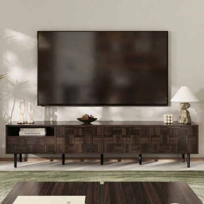 78 Mid Modern TV Stand 65+ Inch TVs, TV Console with Storage Cabinets Living Room, Entertainment Center Storage