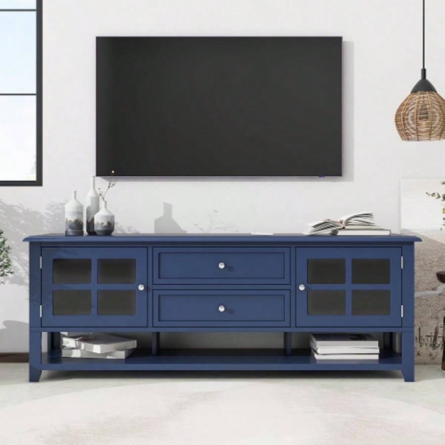 TV Stand TVs up to 60 Entertainment Center with Multifunctional Storage Space, TV Cabinet with Modern Design, Media Console Living Room, Bedroom