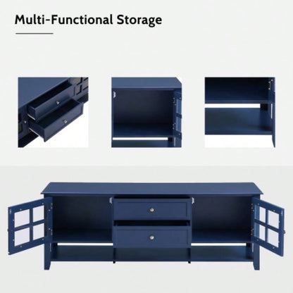 TV Stand TVs up to 60 Entertainment Center with Multifunctional Storage Space, TV Cabinet with Modern Design, Media Console Living Room, Bedroom