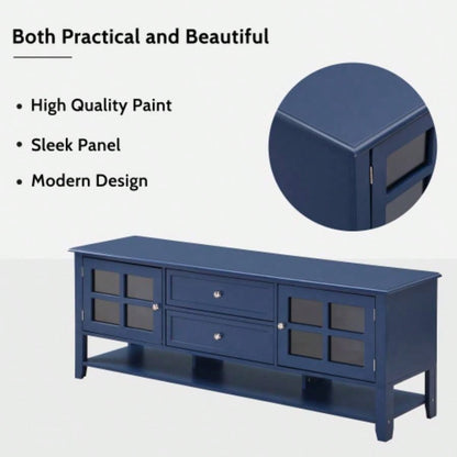 TV Stand TVs up to 60 Entertainment Center with Multifunctional Storage Space, TV Cabinet with Modern Design, Media Console Living Room, Bedroom
