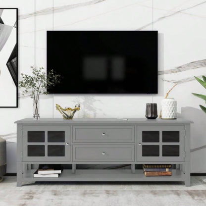 TV Stand TVs up to 60 Entertainment Center with Multifunctional Storage Space, TV Cabinet with Modern Design, Media Console Living Room, Bedroom