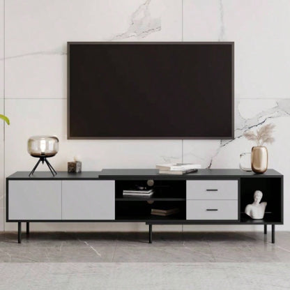 Modern TV Stand 80 TV with 2 Doors, Media Console Table, Entertainment Center with Large Storage Cabinet Living Room, Bedroom