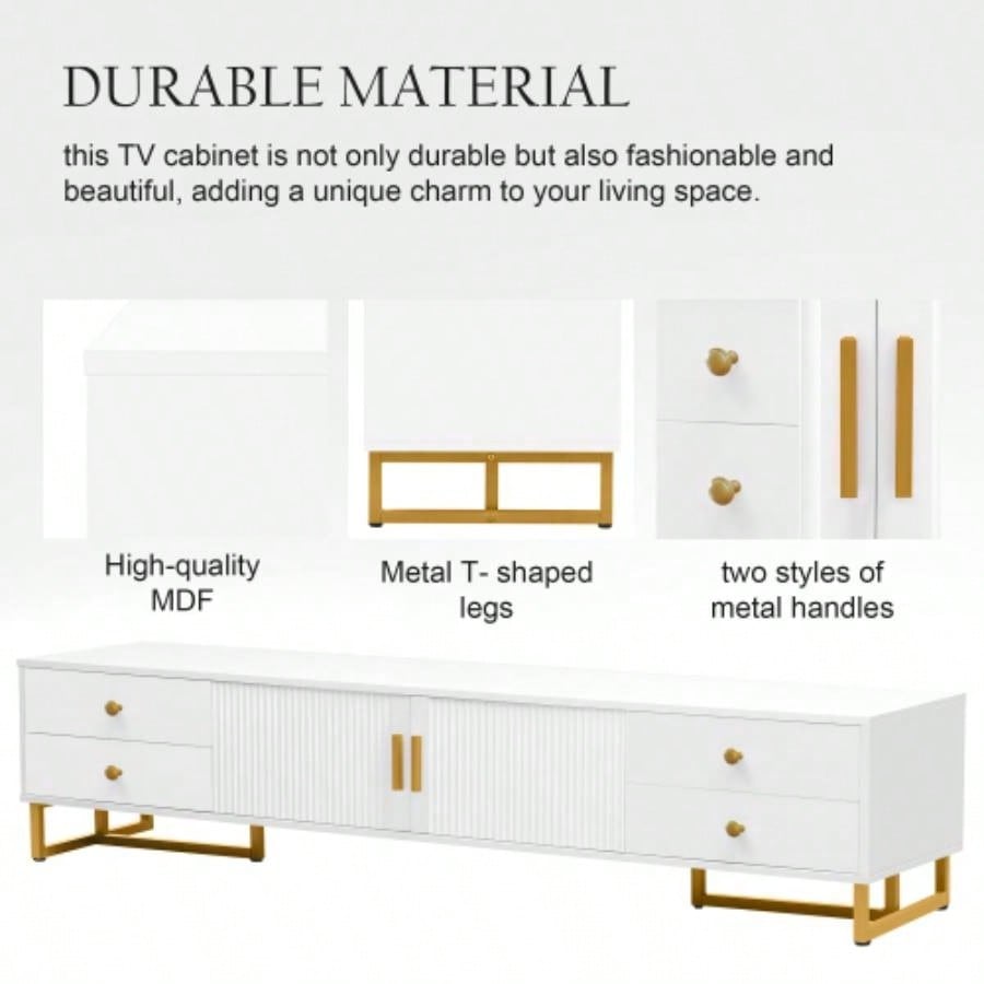 U - Can TV Stand 65+ Inch TV, Entertainment Center TV Media Console Table, Modern TV Stand with Storage, TV Console Cabinet Furniture Living RoomOLD SKU: WF530740AAK