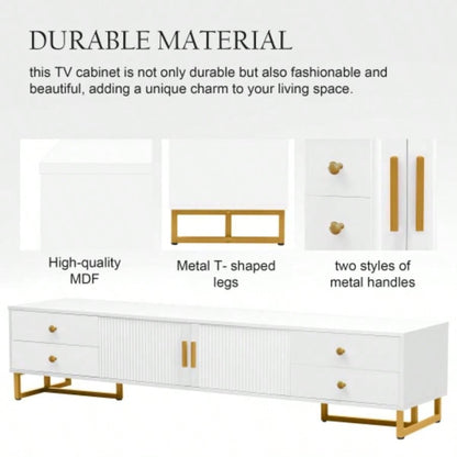 U - Can TV Stand 65+ Inch TV, Entertainment Center TV Media Console Table, Modern TV Stand with Storage, TV Console Cabinet Furniture Living RoomOLD SKU: WF530740AAK