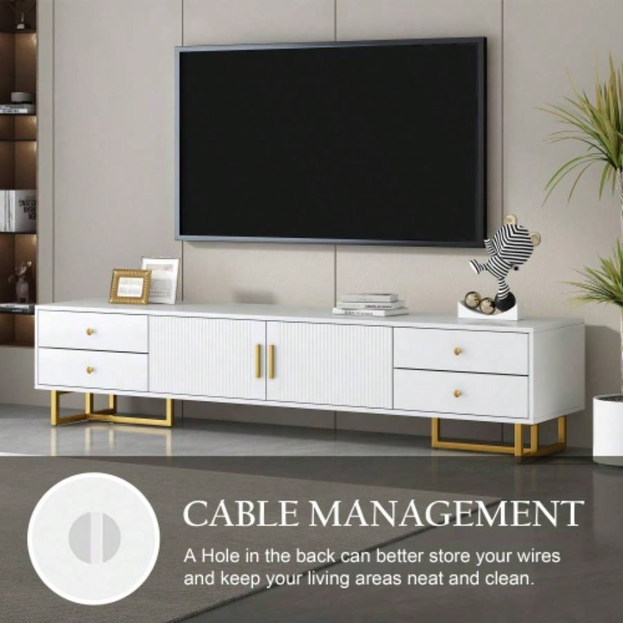 U - Can TV Stand 65+ Inch TV, Entertainment Center TV Media Console Table, Modern TV Stand with Storage, TV Console Cabinet Furniture Living RoomOLD SKU: WF530740AAK