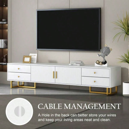 U - Can TV Stand 65+ Inch TV, Entertainment Center TV Media Console Table, Modern TV Stand with Storage, TV Console Cabinet Furniture Living RoomOLD SKU: WF530740AAK