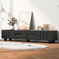 U - Can Modern TV Stand TVs up to 80 Inches, Entertainment Center with Glass Door, TV Storage Cabinet with Solid Wood and Metal Handles Living roomOLD SKU: WF323694AAB