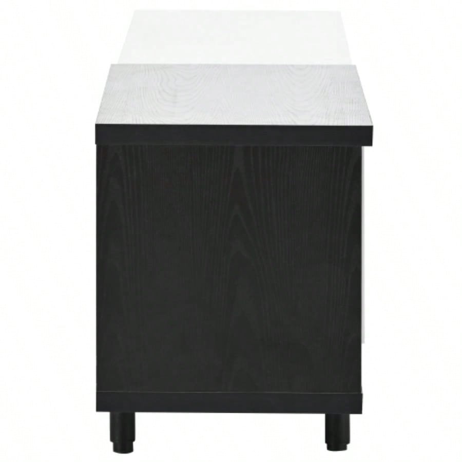 U - Can 70.1 Modern Stylish ExtendableTV Stand TV Cabinet 80+inch TV, Black+White Old SKU: WF299723AAK