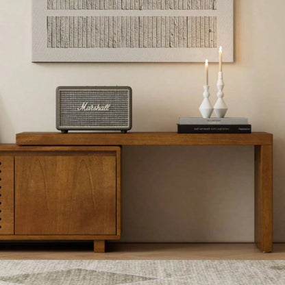 63 Mid - Modern Extendable TV Stand TVs up to 75 Media Console TV Cabinet Living Room, Farmhouse Entertainment Cabinet with Storage Adjustable Panel