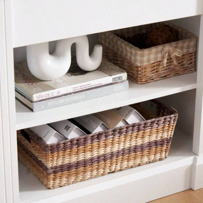 Media Console Table with Large Storage Cabinet, Modern TV Media Entertaionment Stand, White, 65.7517D*32.48H