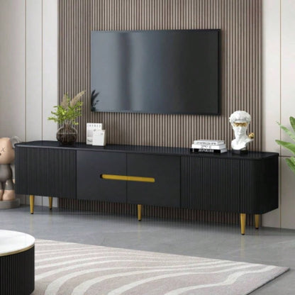 U - Can 78. Minimalist TV Stand TVs up to 85 Inches, Modern Entertainment Center Media Console with 4 Spacious Cabinets Living roomOLD SKU: SJ000125AAB